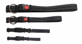 PongoPet Reflective Nylon Anti-Buckle Dog Safety Collar in Black Color