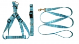 PongoPet Dog Collar Leash Harness Sets Printed Stripe Pattern