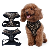 Small Dog Adjustable Vest Harness In leopard Pattern